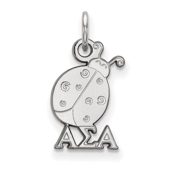 Sterling Silver Alpha Sigma Alpha XS (Tiny) Charm or Pendant - Picture 1 of 3